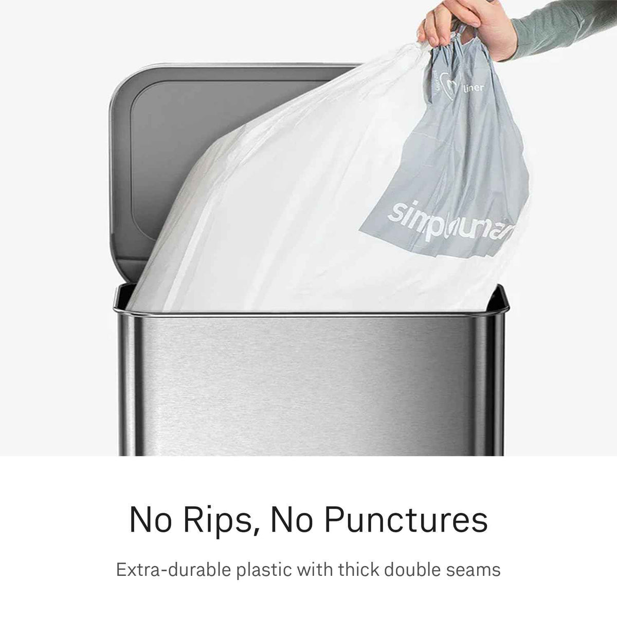 simplehuman Code H 200 Count, Dispenser Pack Custom Fit Liners, Drawstring Trash Bags, 30-35L / 8-9 Gallons, White 🍁 All In One Marketplace Canada