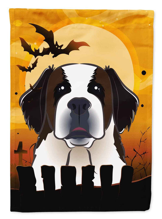 Caroline's Treasures BB1804CHF Halloween Saint Bernard House Flag Large Porch Sleeve Pole Decorative Outside Yard Banner Artwork Wall Hanging, Polyester, House Size, Multicolor
