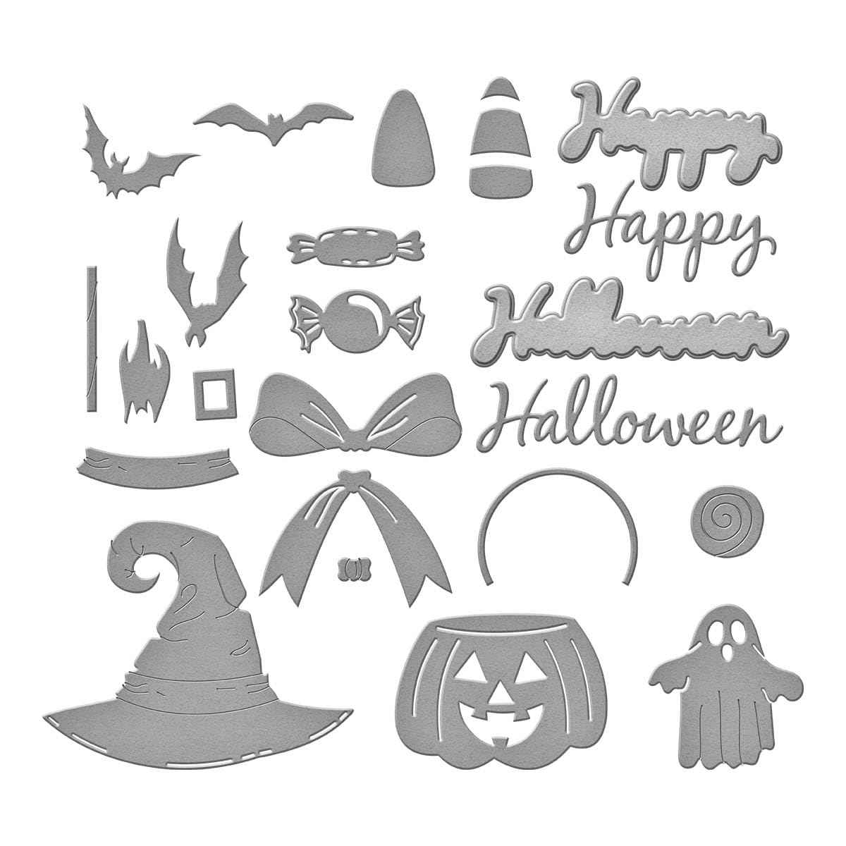 Spellbinders Halloween Wreath Add-Ons Etched Dies by Suzanne Hue, Metal