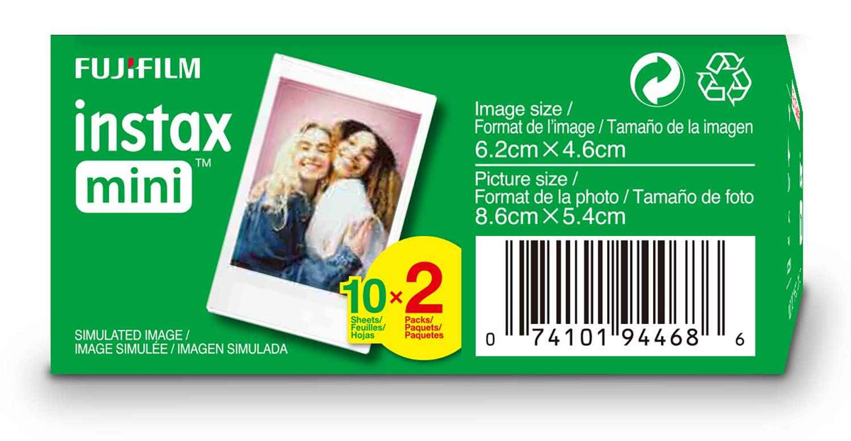 Fujifilm INSTAX Mini Instant Film Twin Pack, White (20 Exposures) 🍁 All In One Marketplace Canada