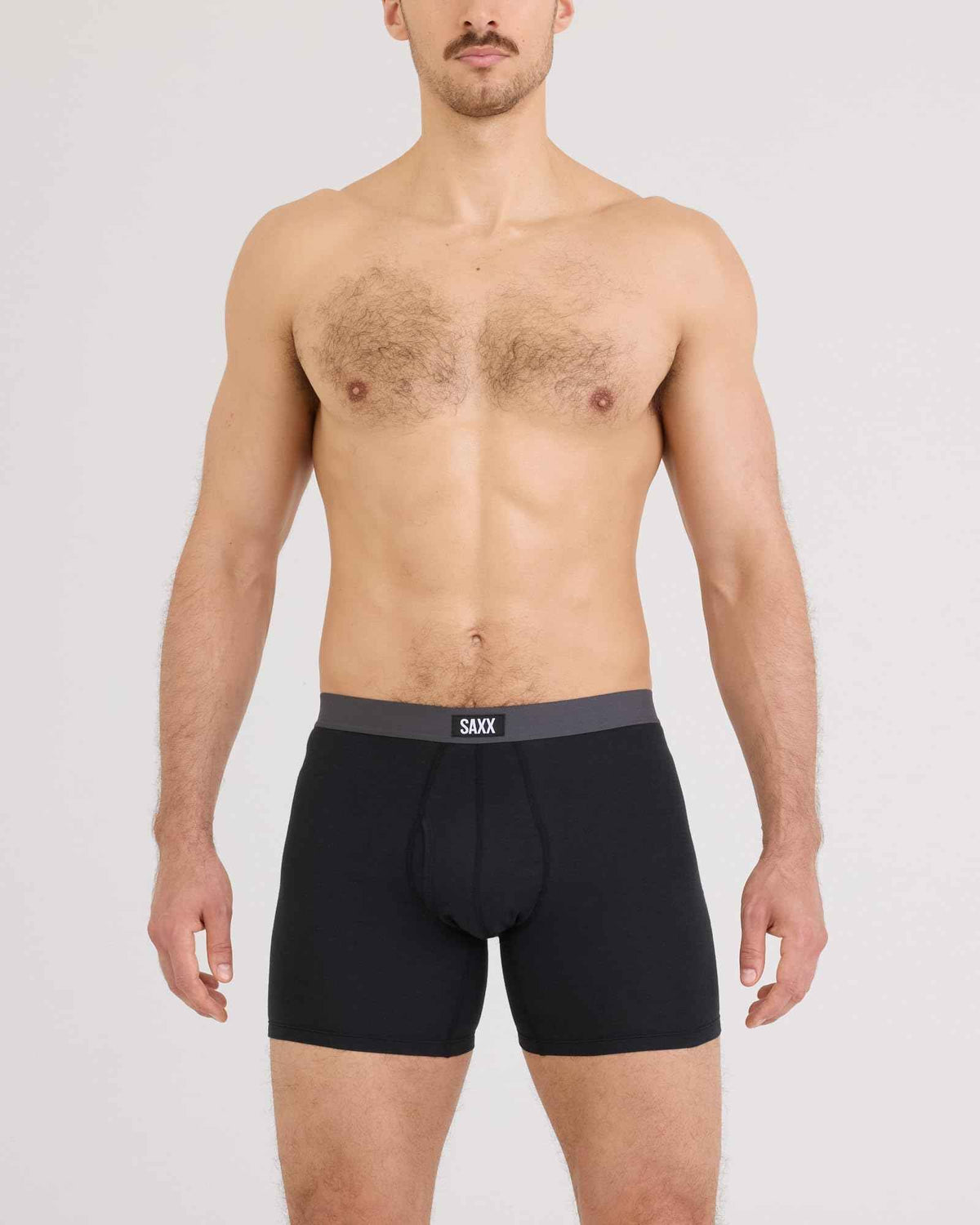 SAXX Underwear Co. Men's Core Cotton Boxer Brief Fly 3-Pack, Black/Graphite, Medium 🍁 All In One Marketplace Canada