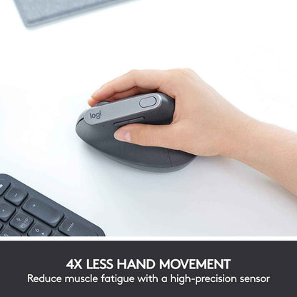Logitech MX Vertical Wireless Mouse – Ergonomic Design Reduces Muscle Strain, Move Content Between 3 Windows and Apple Computers, Rechargeable, Graphite 🍁 All In One Marketplace Canada