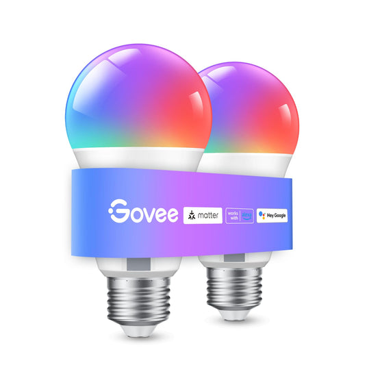 Govee Smart Light Bulbs, WiFi & Bluetooth Color Changing Light Bulbs, Music Sync, 16 Million DIY Colors RGBWW Color Lights Bulb, Work with Alexa, Google Assistant & Govee Home App, 2 Pack 🍁 All In One Marketplace Canada