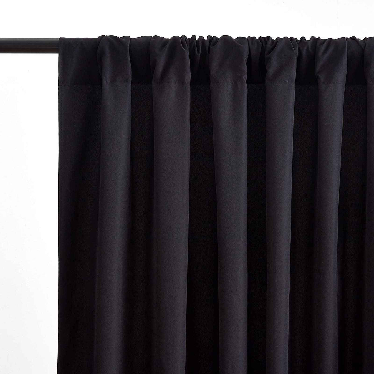 Black Backdrop Curtains 2 Panels 5ft x 8ft Polyester Photo Backdrop Drapes for Wedding Party Halloween Decorations
