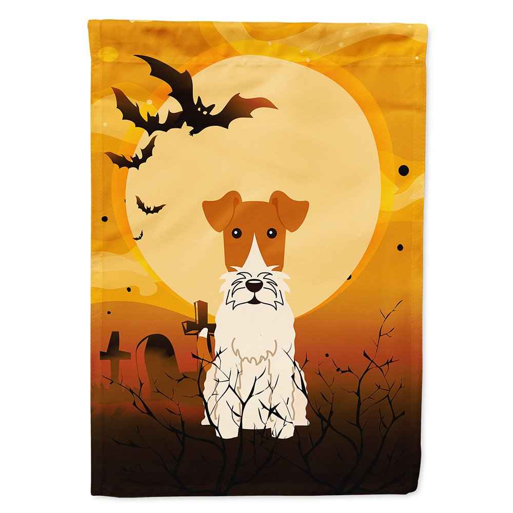 Caroline's Treasures BB4367CHF Halloween Wire Fox Terrier Flag Canvas House Size, Large, Multicolor