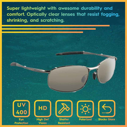 Flying Fisherman San Jose Polarized Sunglasses | Perfect for Driving, Fishing & Boating | 100% UV Protection | Gunmetal Frames/Smoke Lenses 🍁 All In One Marketplace Canada