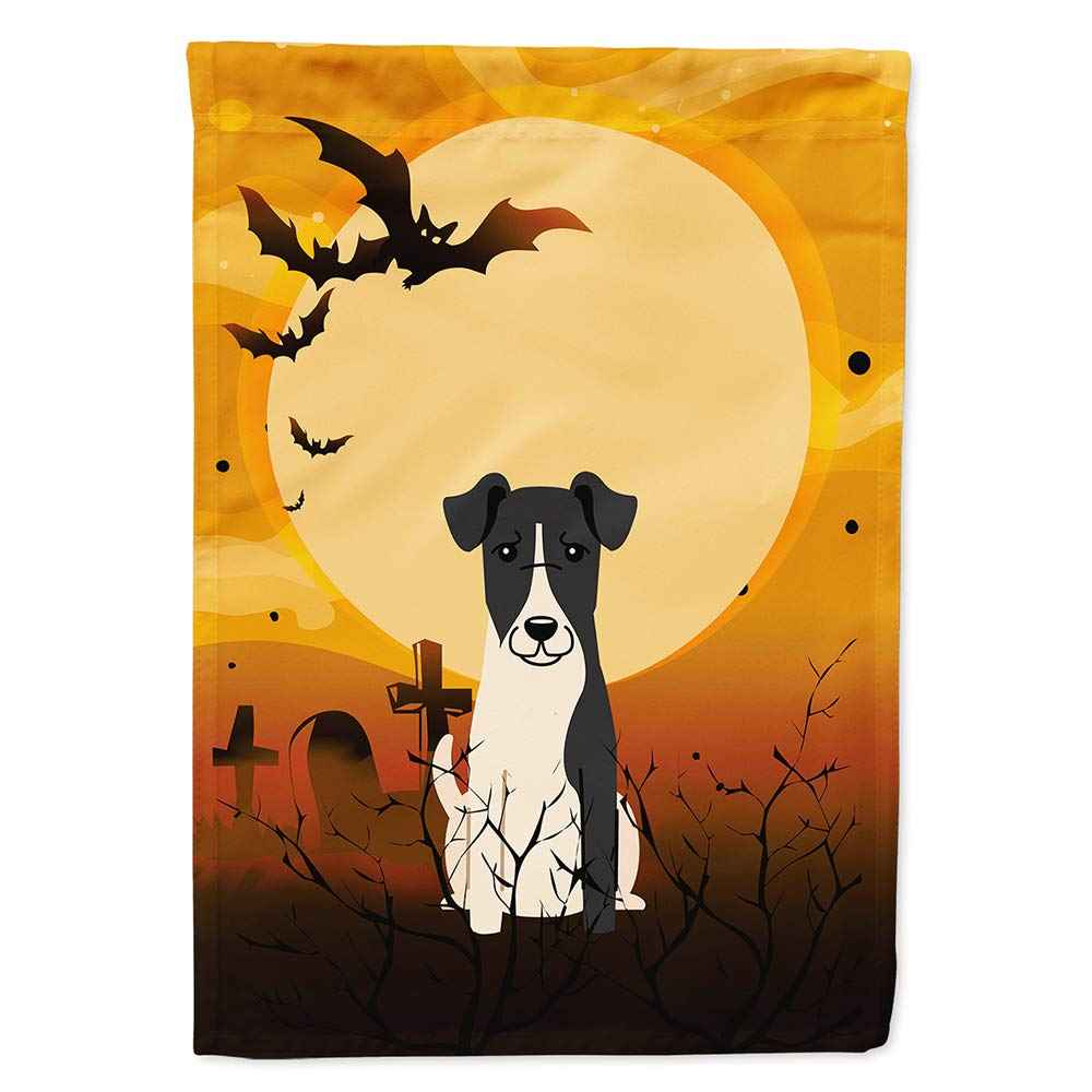 Caroline's Treasures BB4364CHF Halloween Smooth Fox Terrier Flag Canvas House Size, Large, Multicolor