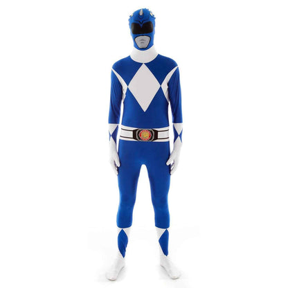 Morphsuits Blue Power Ranger Costume Adults, Halloween Costume Men, XL