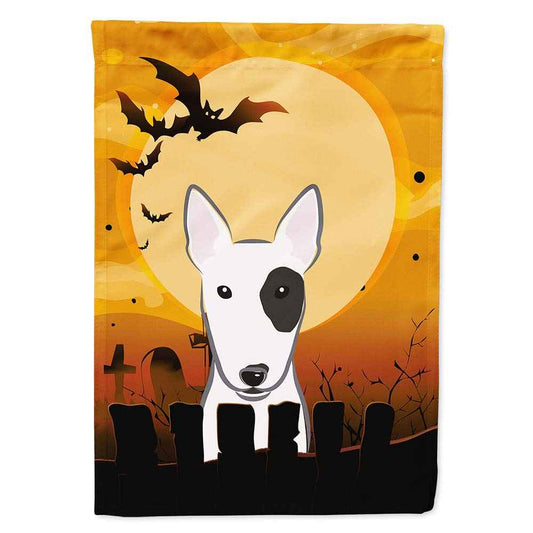 Caroline's Treasures BB1767CHF Halloween Bull Terrier House Flag Large Porch Sleeve Pole Decorative Outside Yard Banner Artwork Wall Hanging, Polyester, House Size, Multicolor