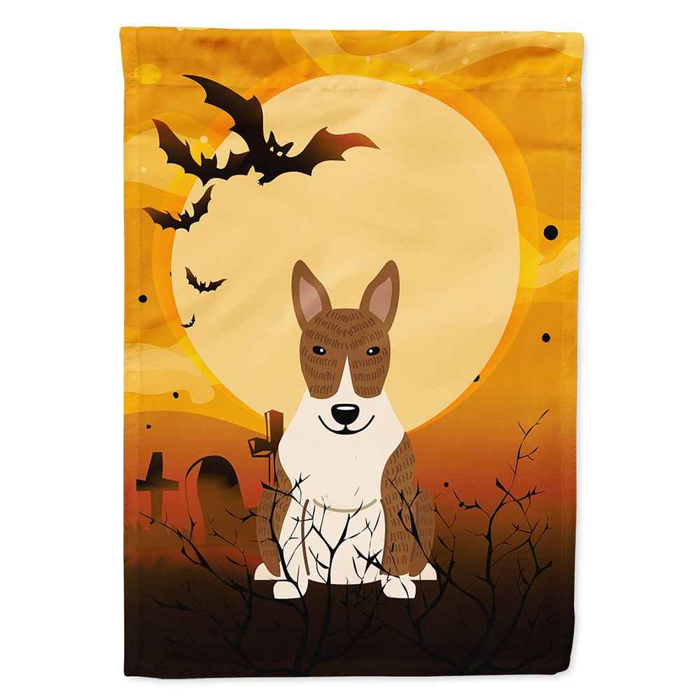 Caroline's Treasures BB4403CHF Halloween Bull Terrier Brindle Canvas House Size Flag, Large, Multicolor