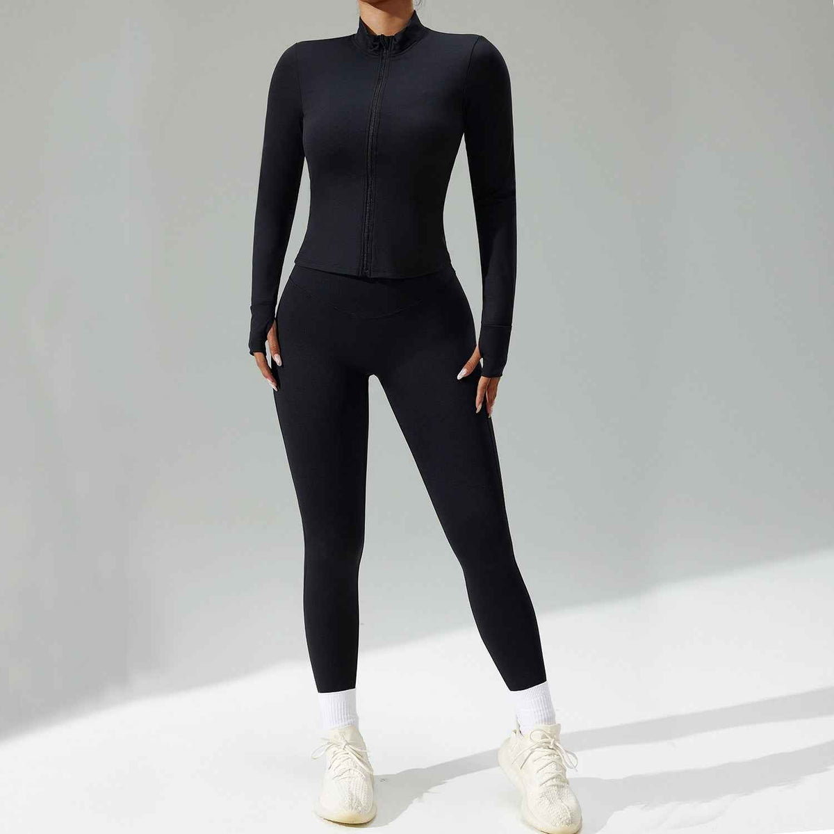 Three-Piece Running & Workout Set – Quick-Dry Sportswear with Cardigan