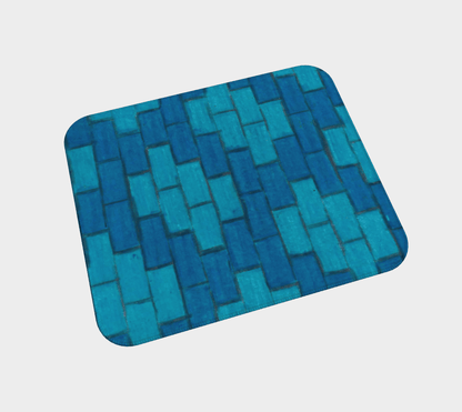Small | Desk Mat | Blue Bricks