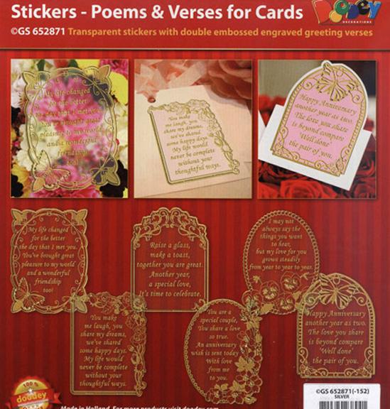Heartfelt Poems and Verses - Gold/Silver
