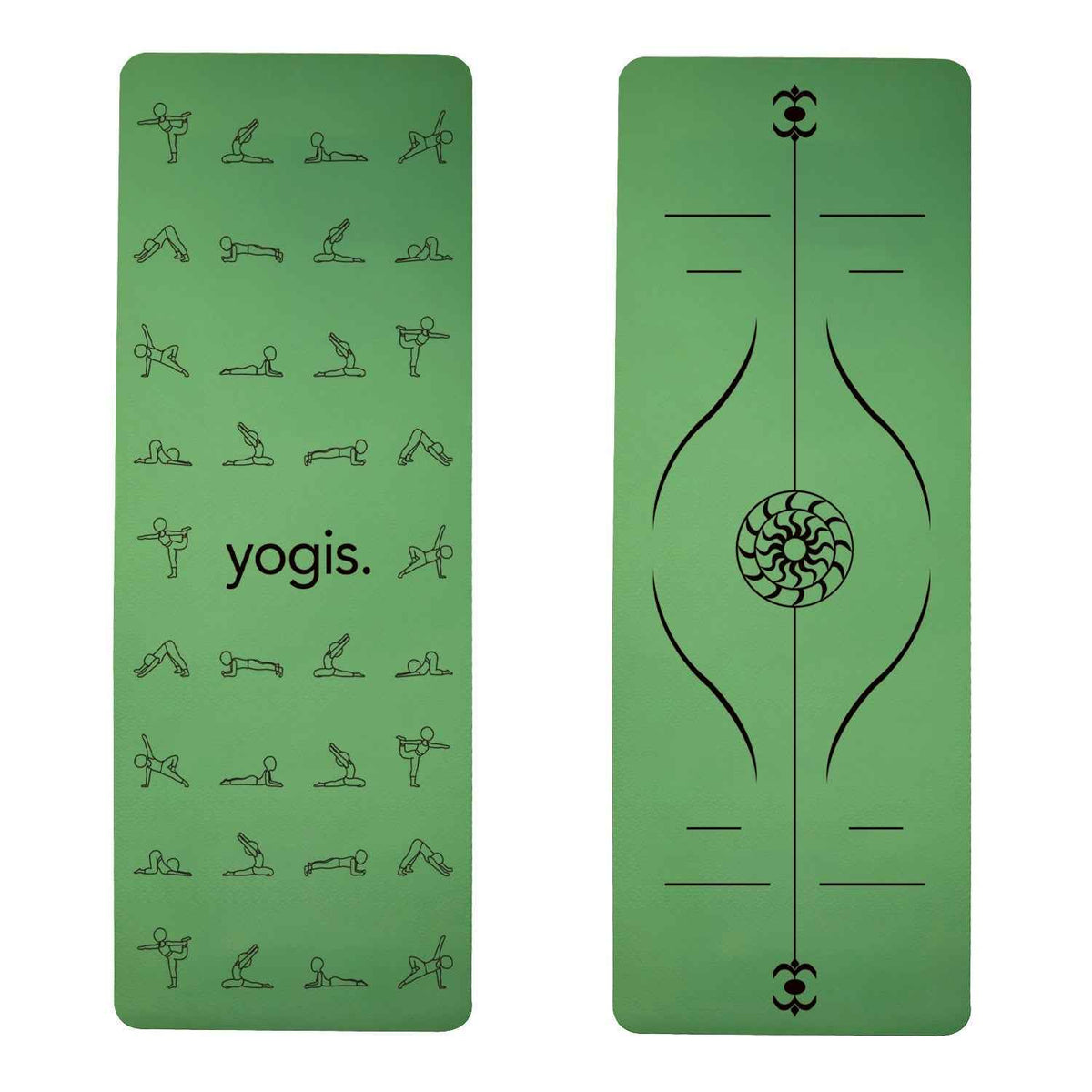 Yoga Mat Posture Line Non-Slip TPE Fitness Mat – Beginner Support &amp; Alignment Guide
