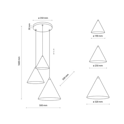 CONO Mix Modern Minimalist Pendant Light 3 - AURABAGS SHOP