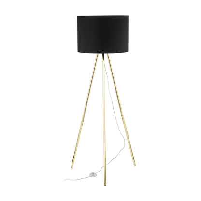 UMBERTO Black Modern Floor Lamp for Living Room & Bedroom (Clearance)