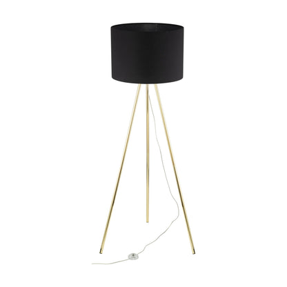 UMBERTO Black Modern Floor Lamp for Living Room & Bedroom (Clearance)