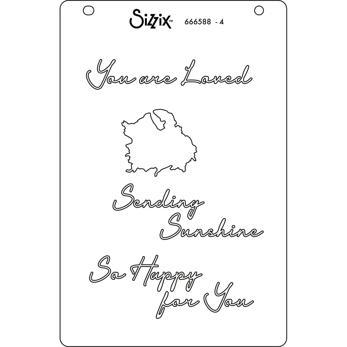 Sizzix A6 Layered Stencils 4PK Cosmopolitan, Floral Impressions by Stacey Park