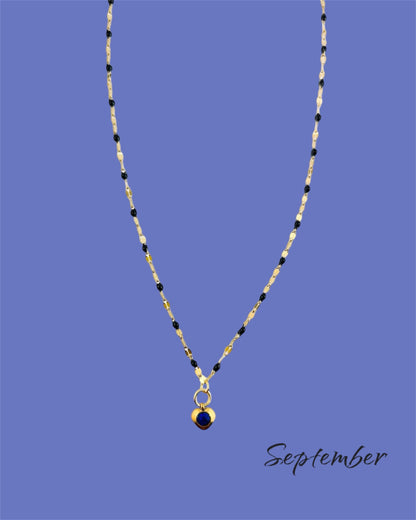 Heart Stone Necklaces in gold - various birthstone colours