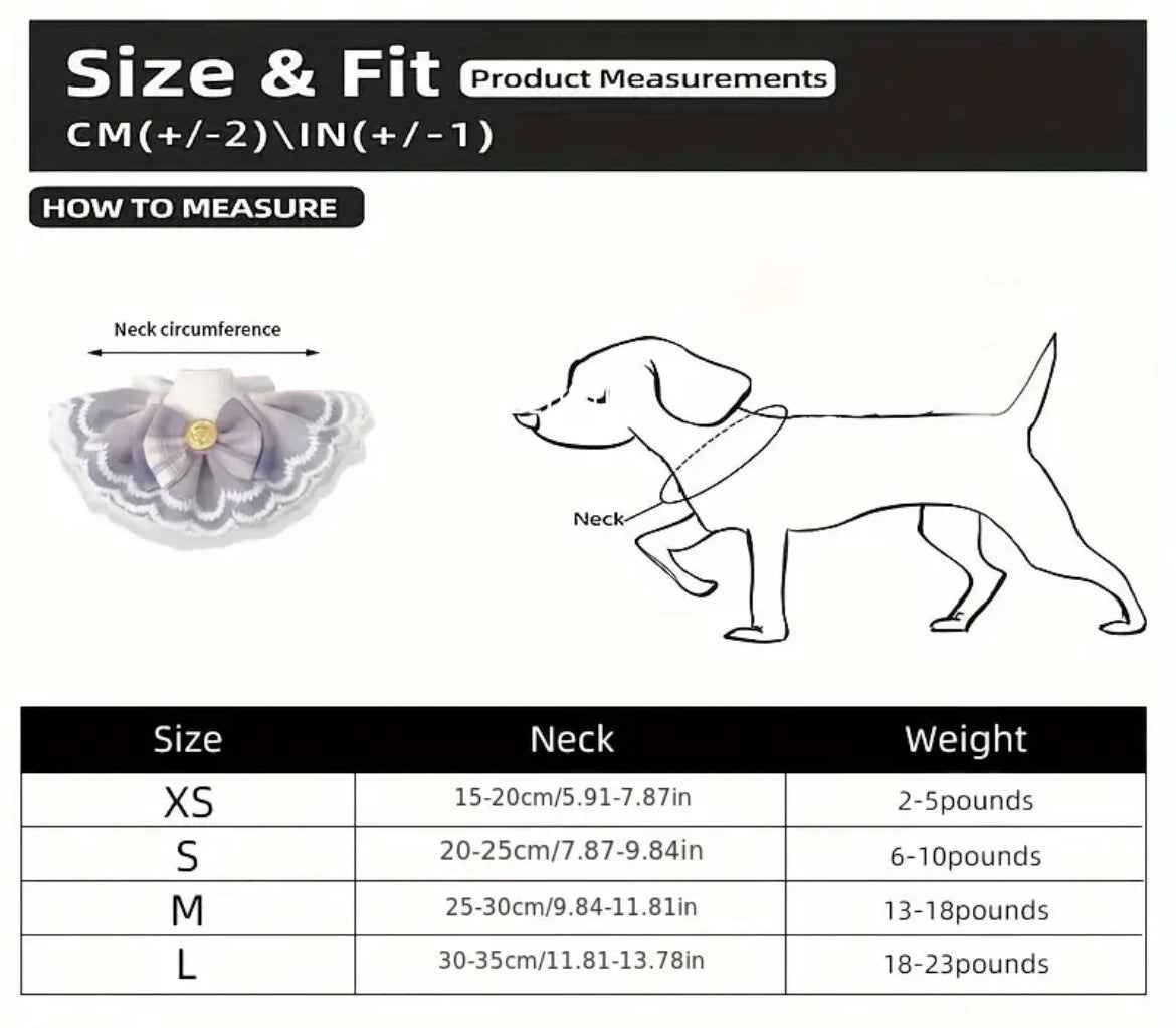 Marina Dog Bandana | Stylish Dog Clothes Accessory for Small and Large Dogs