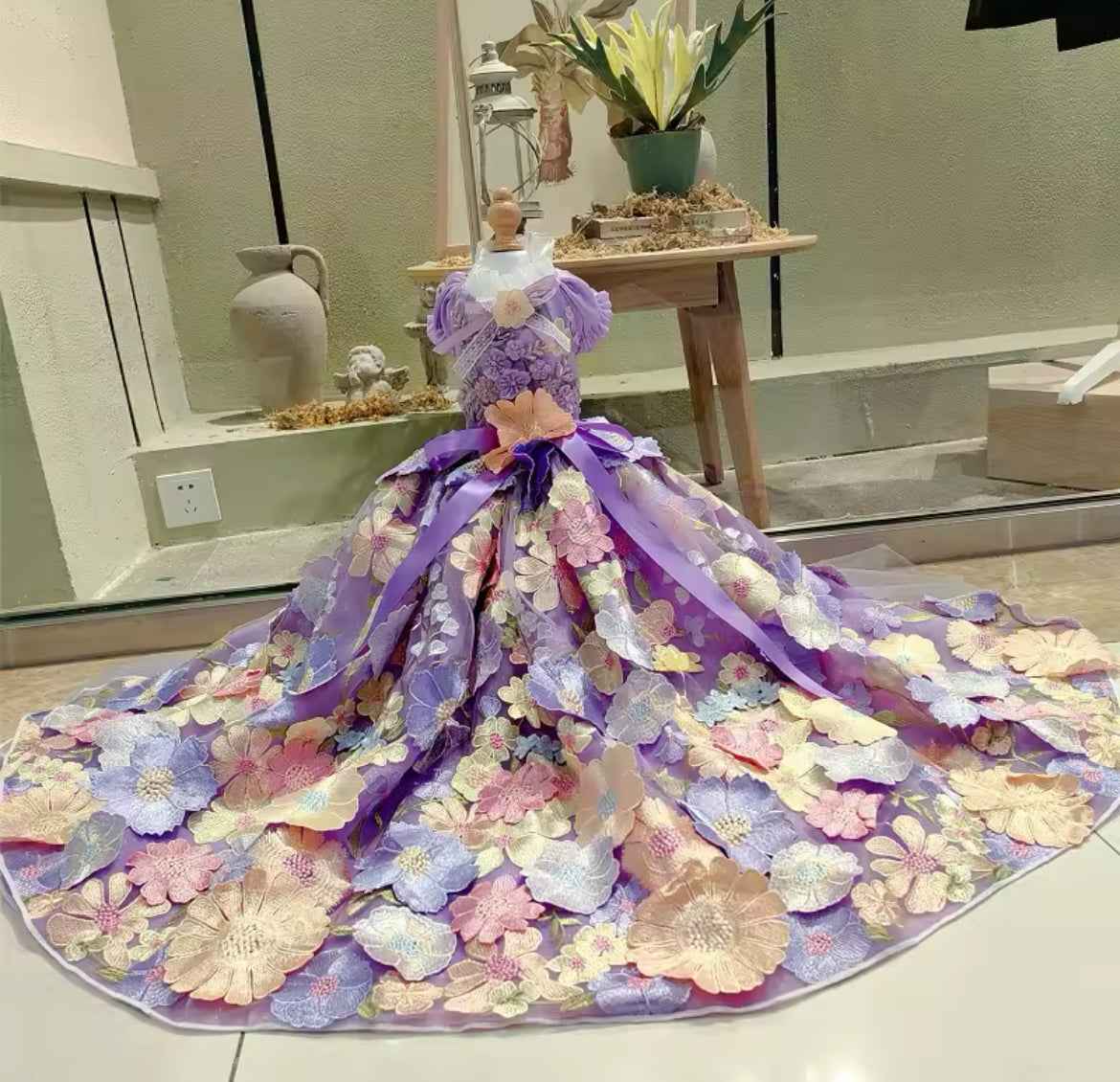 Lavender Floral Dress – Luxury Dog Dress