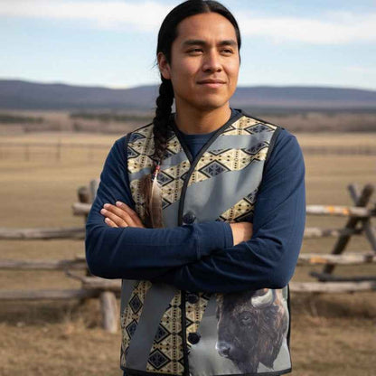 Buffalo Native Vest (light green)