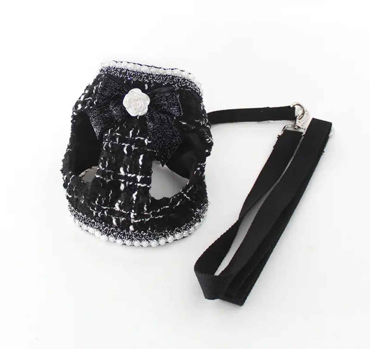 Aman Tweed Dog Harness and Leash Set | Dog Walking Outfit