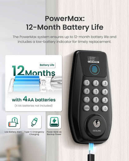 DESLOC C110 Fingerprint Smart Door Lock with Display 🍁 All In One Marketplace Canada