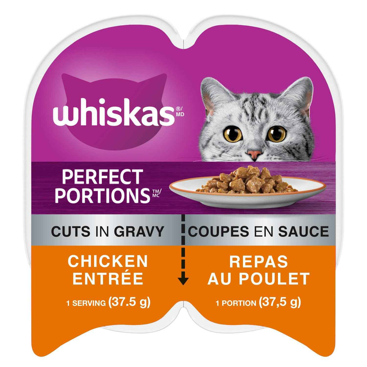 WHISKAS Perfect PORTIONS Kitten Wet Cat Food, Chicken Flavour, 75g 🍁 All In One Marketplace Canada
