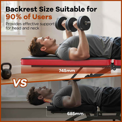 NICEPEOPLE Foldable Basic Weight Bench for Home Gym, Workout Bench with 8 Backrests, 660LBS Weight Capacity Adjustable Bench 🍁 All In One Marketplace Canada