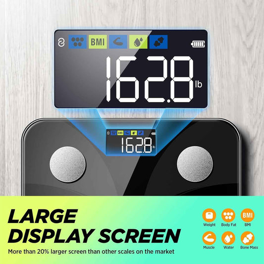 RunStar Smart Scale for Body Weight and Fat Percentage, High Accuracy Digital Bathroom Scale FSA or HSA Eligible with LCD Display for BMI 13 Body Composition Analyzer Sync with Fitness App 🍁 All In One Marketplace Canada
