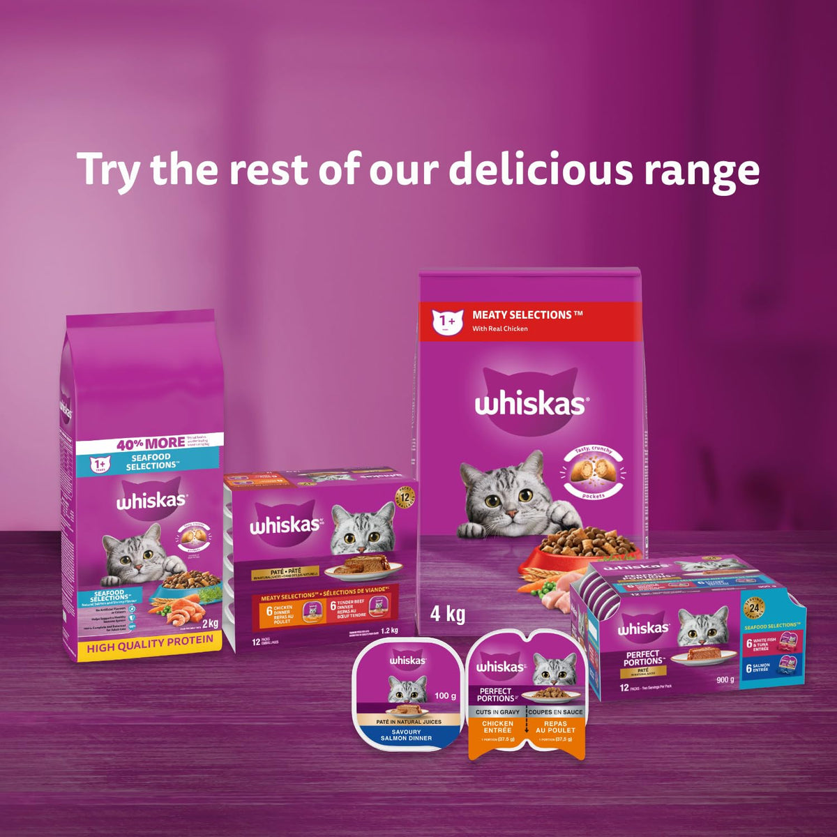 WHISKAS Perfect PORTIONS Kitten Wet Cat Food, Chicken Flavour, 75g 🍁 All In One Marketplace Canada