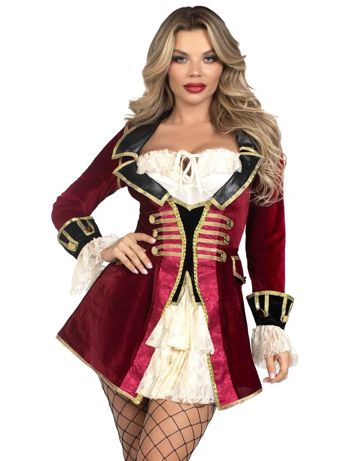 Leg Avenue womens Captivating Captain Halloween Pirate Costume, Multicolor, Small