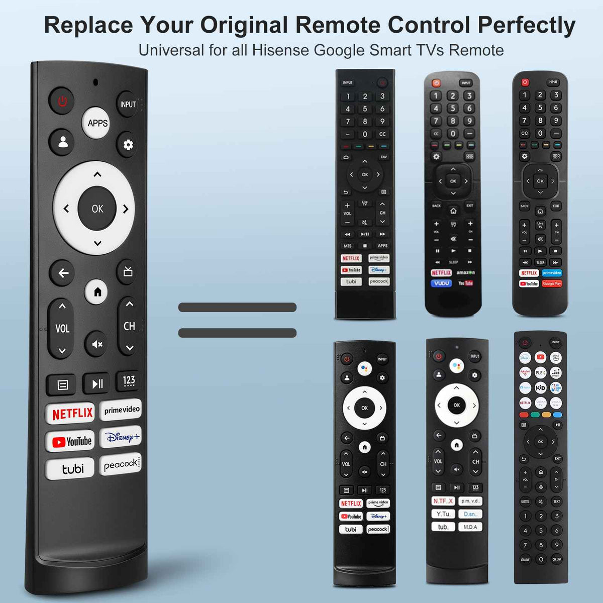 Universal Replacement Remote Control for All Hisense Smart Google TVs Compatible with UHD 4K LED HD ULED-No Setup Needed Programming 🍁 All In One Marketplace Canada