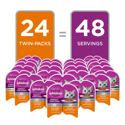 WHISKAS Perfect PORTIONS Kitten Wet Cat Food, Chicken Flavour, 75g 🍁 All In One Marketplace Canada