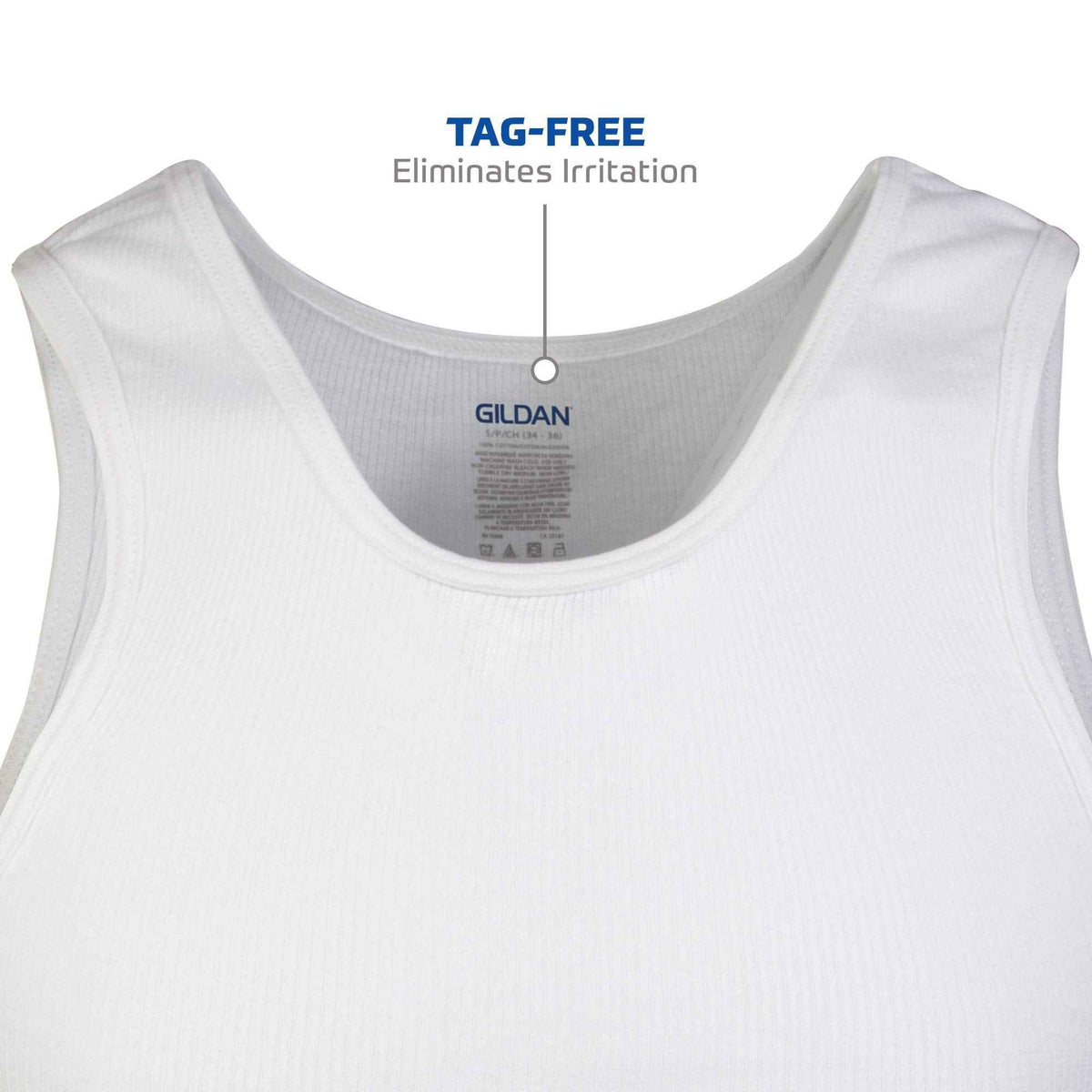 Gildan Men's A-Shirts Tanks Multipack, White (6 Pack), Medium 🍁 All In One Marketplace Canada