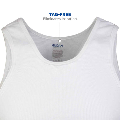 Gildan Men's A-Shirts Tanks Multipack, White (6 Pack), Medium 🍁 All In One Marketplace Canada