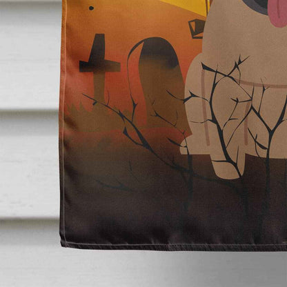 Caroline's Treasures BB4271CHF Halloween Pug Brown Canvas House Size Flag, Large, Multicolor