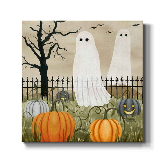 Renditions Gallery Modern Canvas Wall Art Pictures for Office Decorations Halloween Hunted Pumpkin Patch Premium Wall Hanging Wooden Artwork for Livingroom Kitchen Paintings - 10"X10" LT508