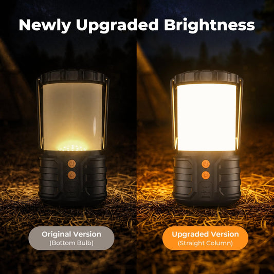 2 Pack Camping Lantern,Led Camping Lanterns,5000mAh Rechargeable Battery Emergency Lights for Power Outages,3 Colors,IPX4 Waterproof Portable Flashlight Camping Tent Light for Home or Hurricane Hiking 🍁 All In One Marketplace Canada