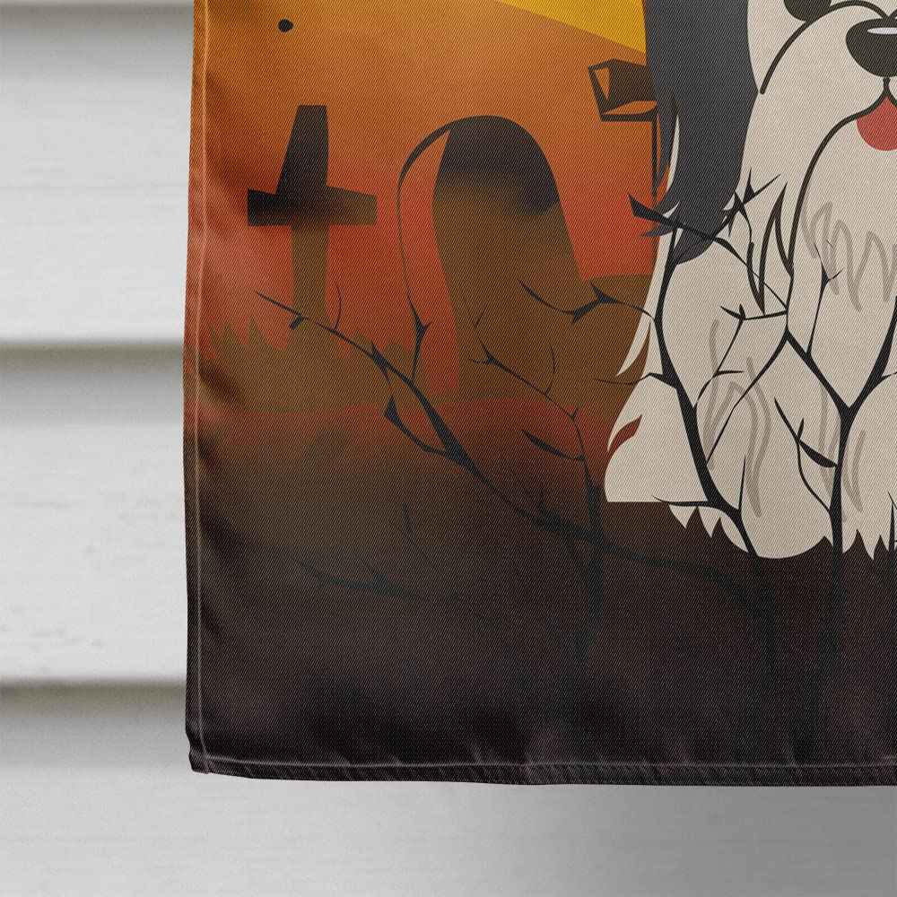 Caroline's Treasures BB4354CHF Halloween Shih Tzu Black White Flag Canvas House Size, Large, Multicolor