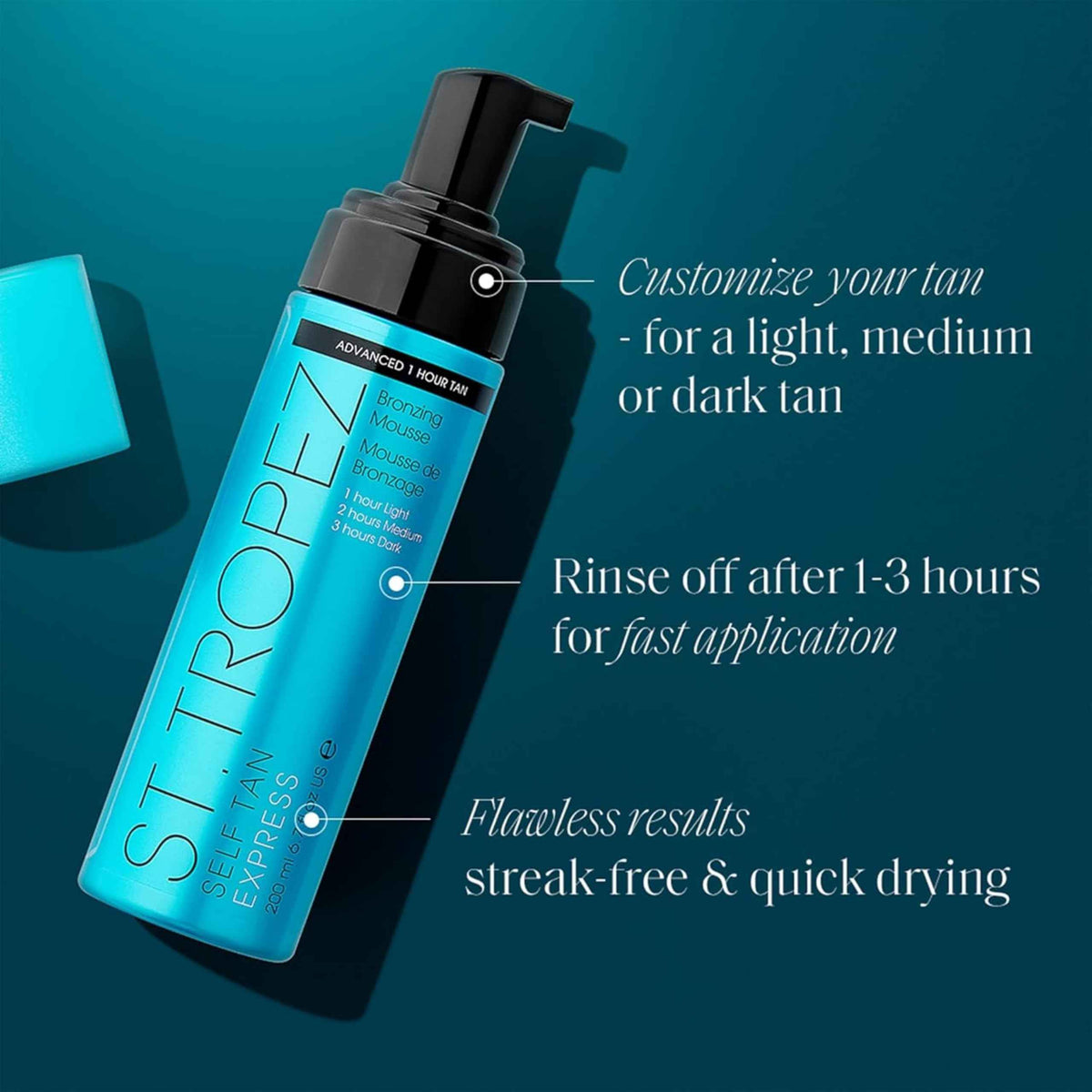 St. Tropez Self Tan Express Advanced Bronzing Mousse, 6.7 Fl Oz | Classic Tan 🍁 All In One Marketplace Canada