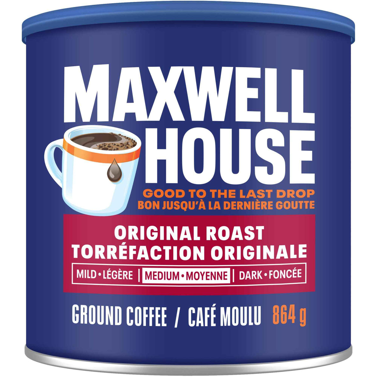 Maxwell House Original Roast Ground Coffee, 864 g Canister 🍁 All In One Marketplace Canada