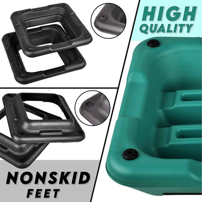 Yes4All High Arobic Step Platform & Stackable Risers - Adjustable 4"/6"/8"/10"/12" Height - Choose Full Step Platform Set or 2-Pack Stackable Risers, Customize for Cardio & Aerobic Exercise - 4 Risers, Black/Green 🍁 All In One Marketplace Canada