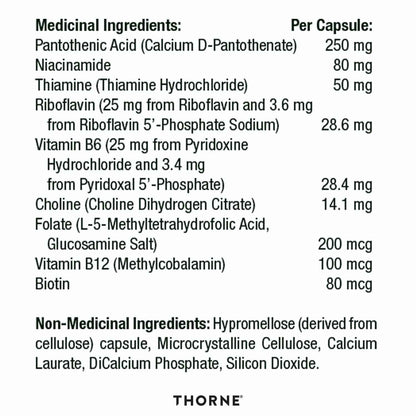 Thorne Stress B-Complex - Vitamin B Complex for Stress Support - 60 Capsules - 60 Servings 🍁 All In One Marketplace Canada