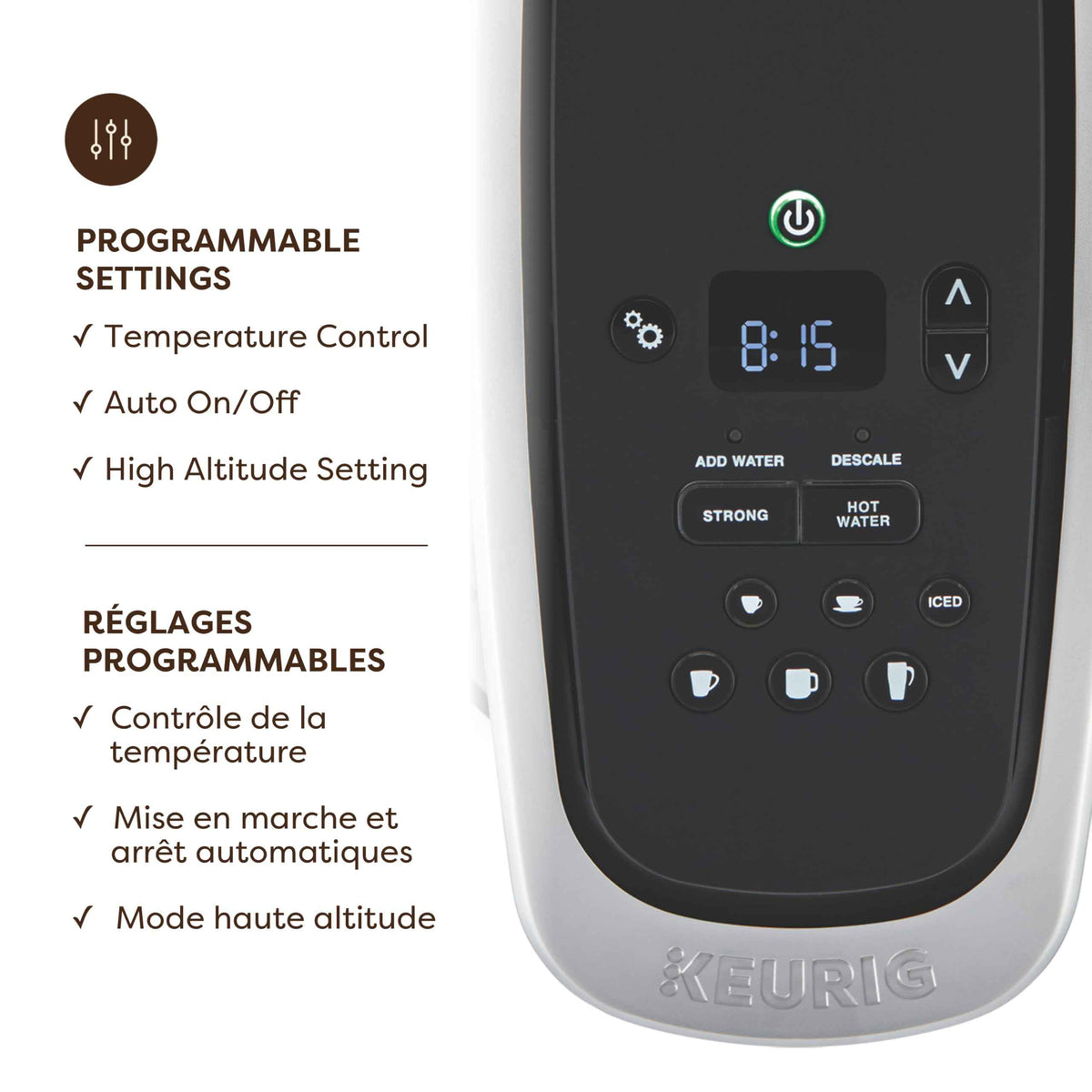 Keurig K-Elite Single Serve K-Cup Pod Coffee Maker, With Iced Brew Functionality And Quiet Brew Technology, Brushed Silver 🍁 All In One Marketplace Canada