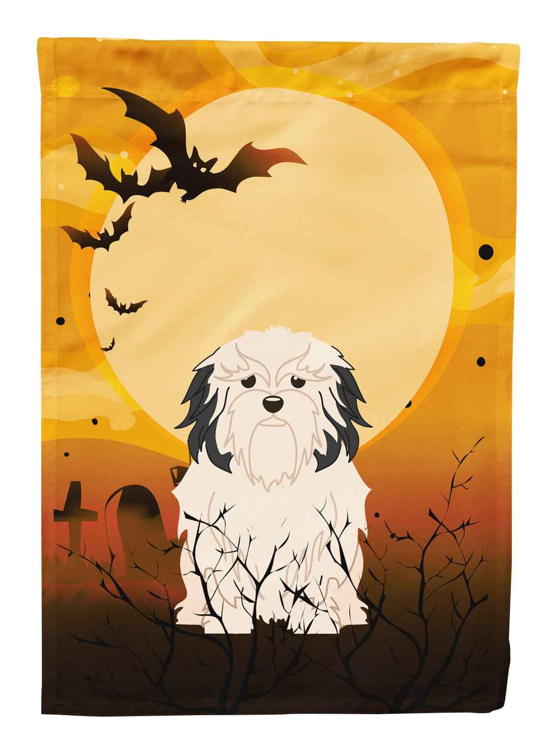 Caroline's Treasures BB4285CHF Halloween Lowchen Canvas House Size Flag, Large, Multicolor