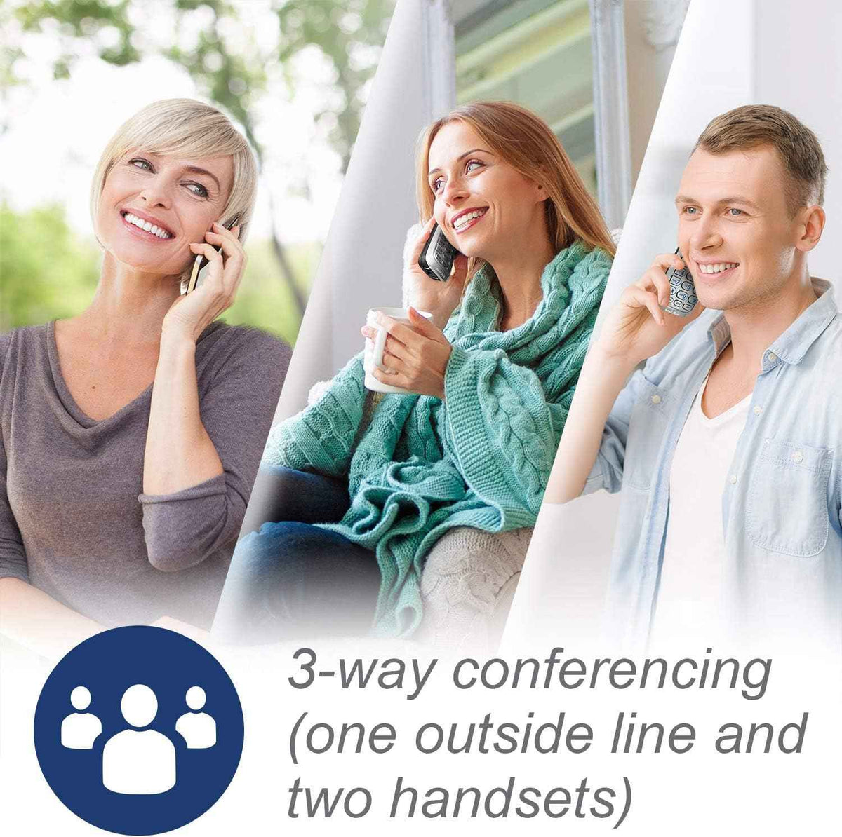 VTech CS6949-2 DECT 6.0 Corded/2-Cordless Telephone System, Black/Silver 🍁 All In One Marketplace Canada