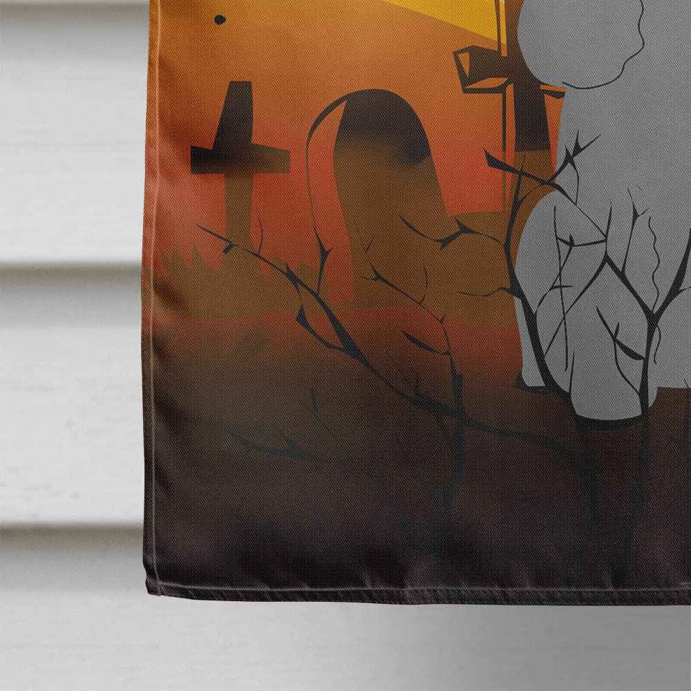 Caroline's Treasures BB4334CHF Halloween Poodle Silver Flag Canvas House Size, Large, Multicolor