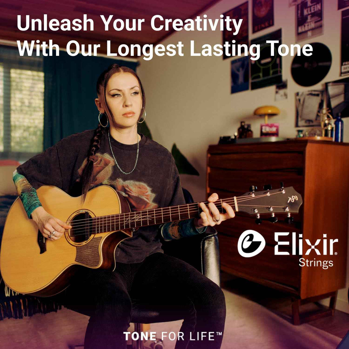 Elixir 80/20 Bronze Acoustic Guitar Strings with Polyweb Coating - Light-Medium 12-56 🍁 All In One Marketplace Canada